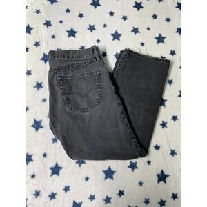 Levi's Black / Charcoal Straight Jeans W38 L29 – Men's Classic Denim Pants